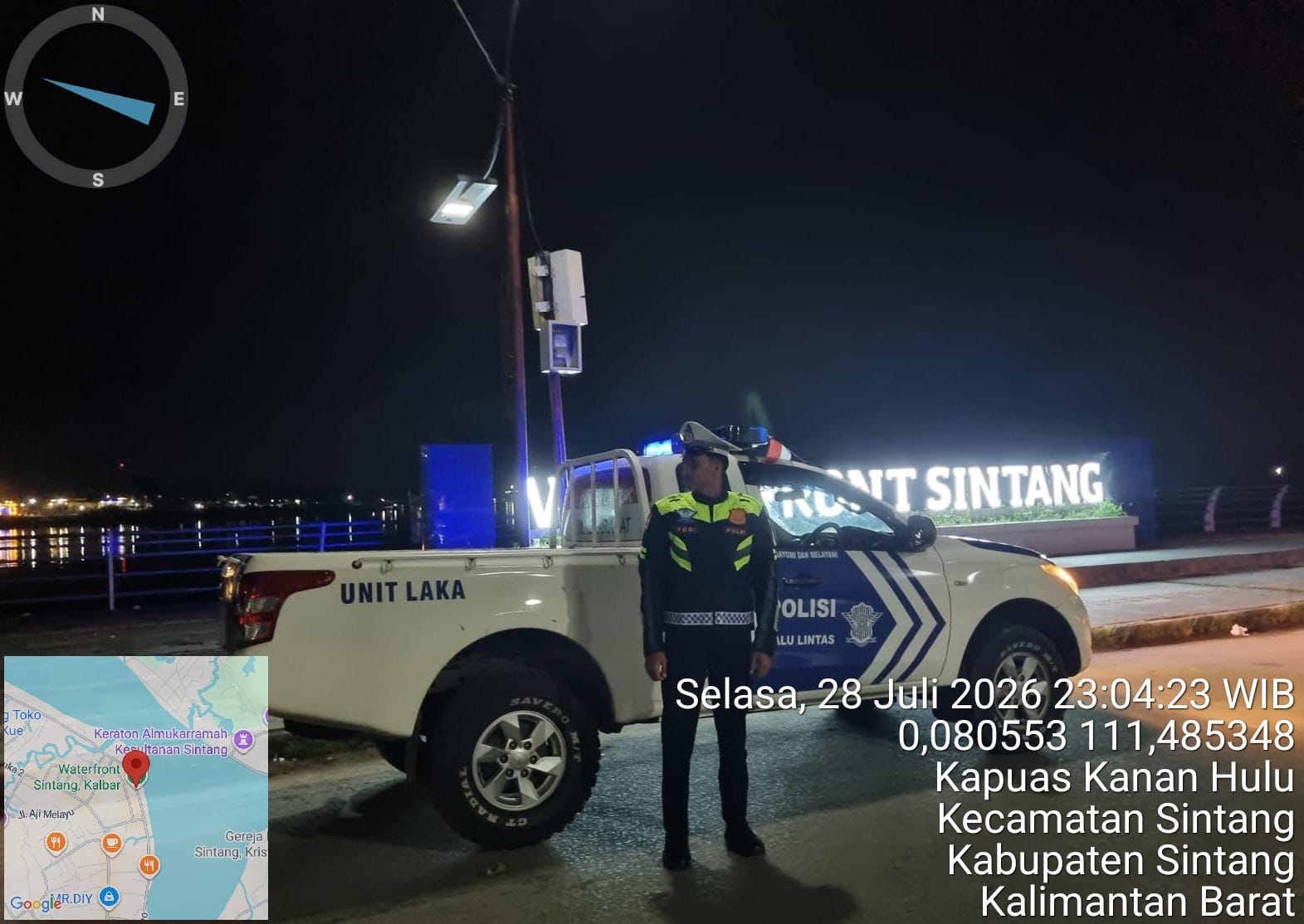 Blue Light Patrol Satlantas Polres Sintang, Wujudkan Malam yang Aman dan Lalu Lintas Tetap Lancar