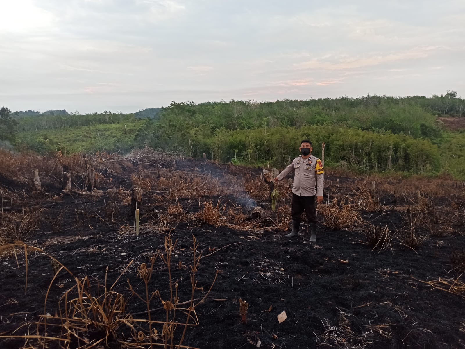 Polsek Dedai Verifikasi Dua Titik Hotspot, Temukan Lahan Bekas Terbakar Seluas Sekitar 1 Hektare