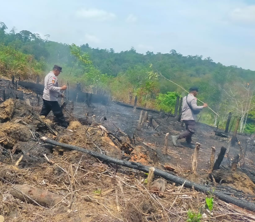 Polsek Ketungau Tengah Lakukan Ground Check Hotspot, Perkuat Upaya Pencegahan Karhutla