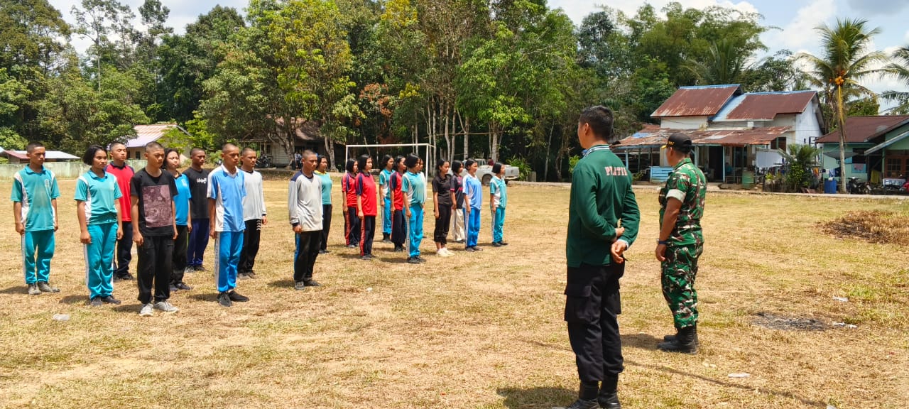 Polsek Kayan Hilir Latih Calon Paskibra Tingkat Kecamatan