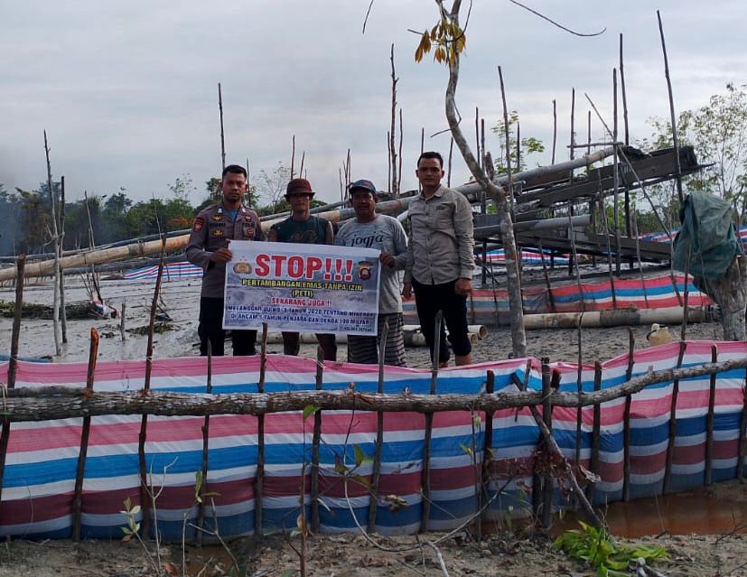 Polsek Sepauk Gencarkan Sosialisasi Stop PETI, Edukasi Warga tentang Dampak Penambangan Ilegal