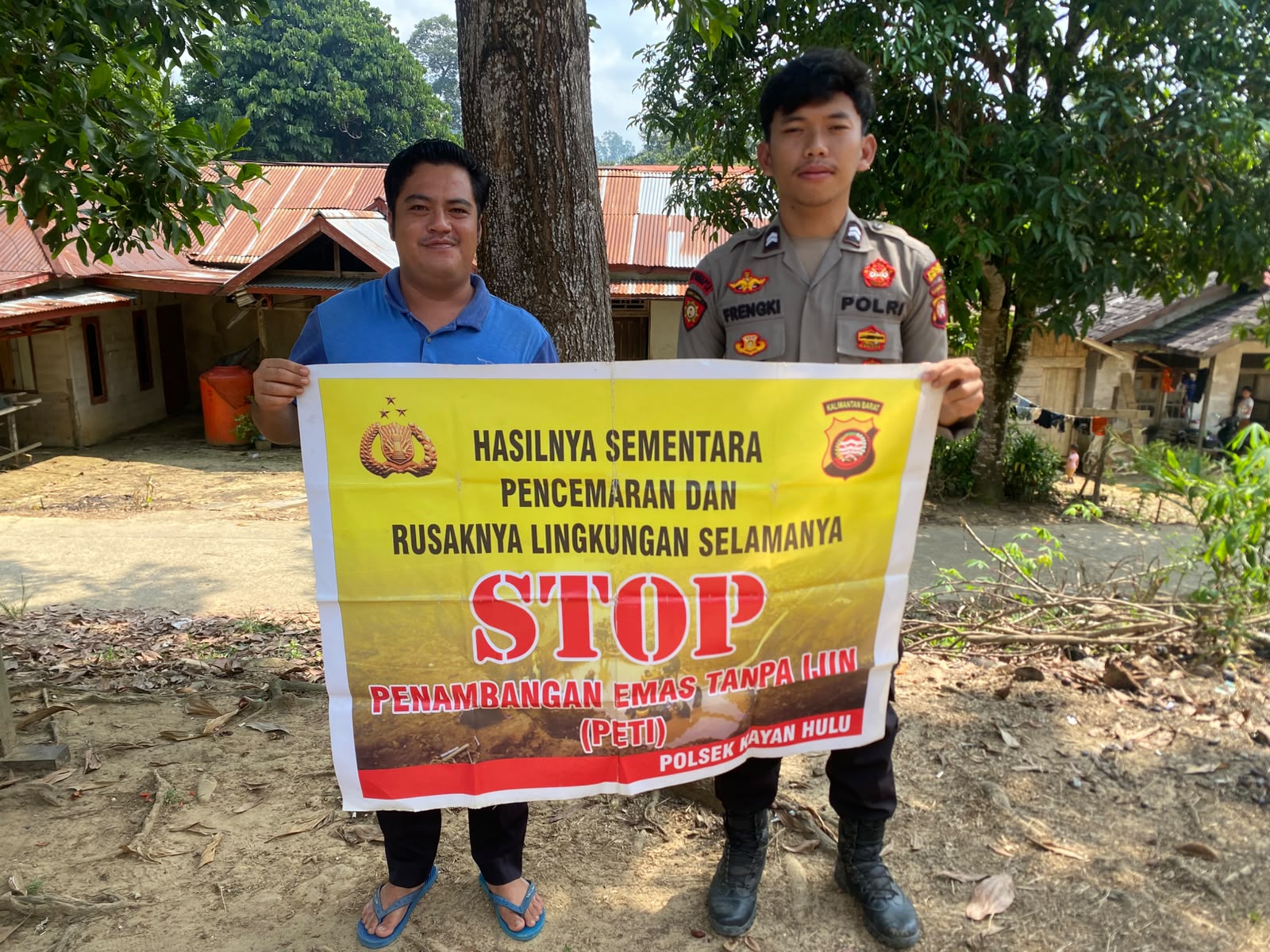 Polsek Kayan Hulu Berikan Sosialisasi Bahaya PETI kepada Masyarakat