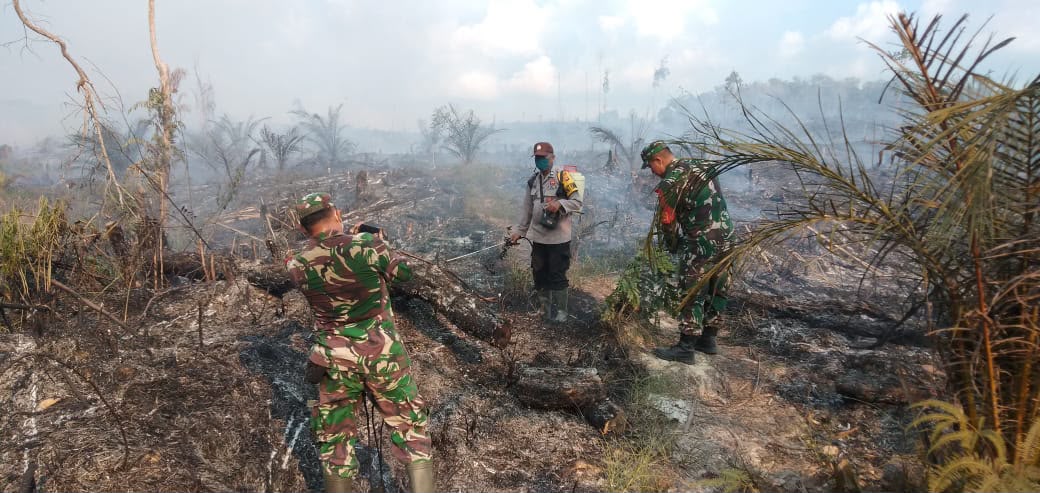 Polsek Ketungau Tengah Verifikasi Tiga Titik Hotspot, Pastikan Api Telah Padam
