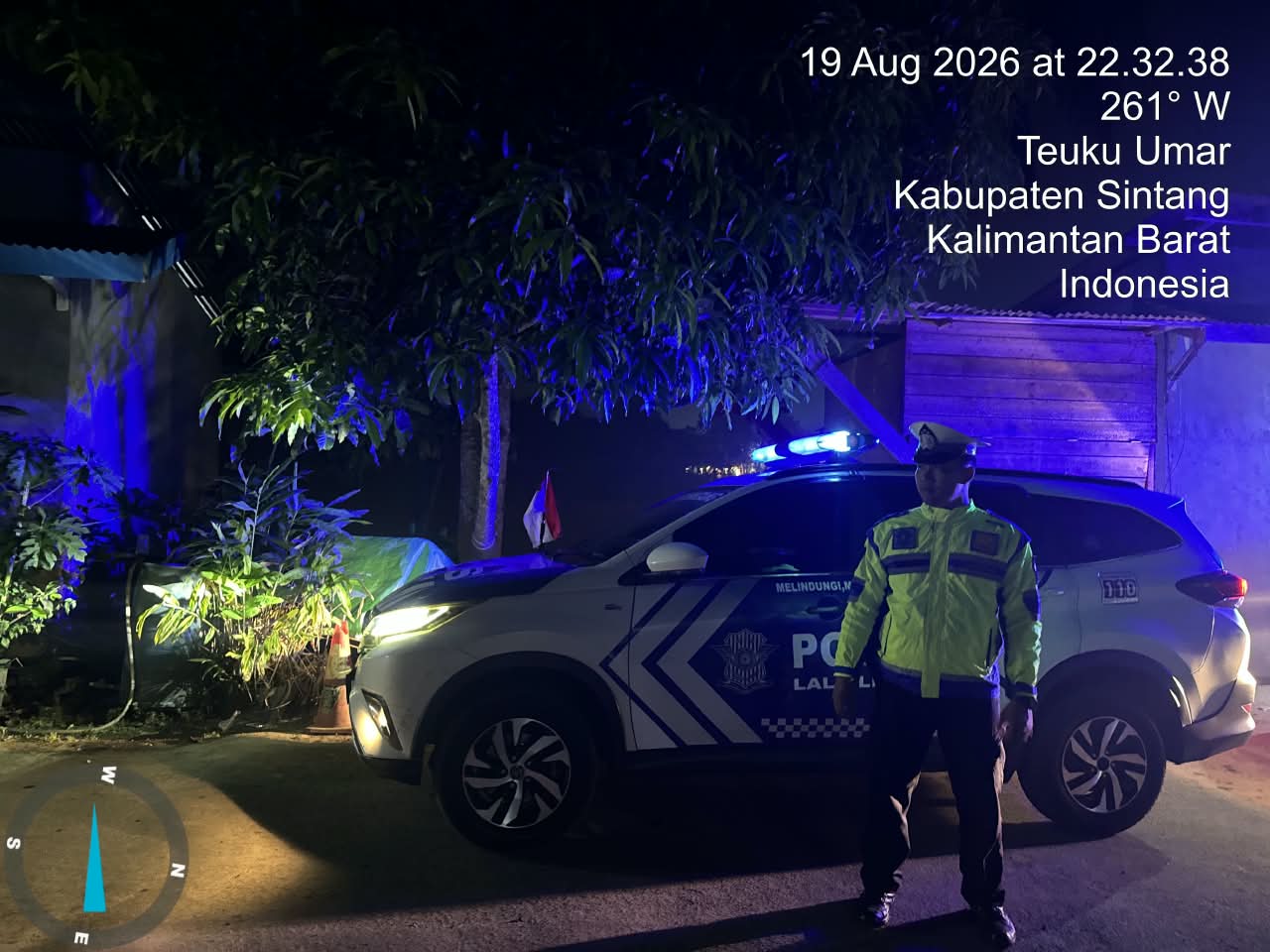 Satlantas Polres Sintang Gelar Blue Light Patrol, Pantau Arus Lalu Lintas dan Antisipasi Laka