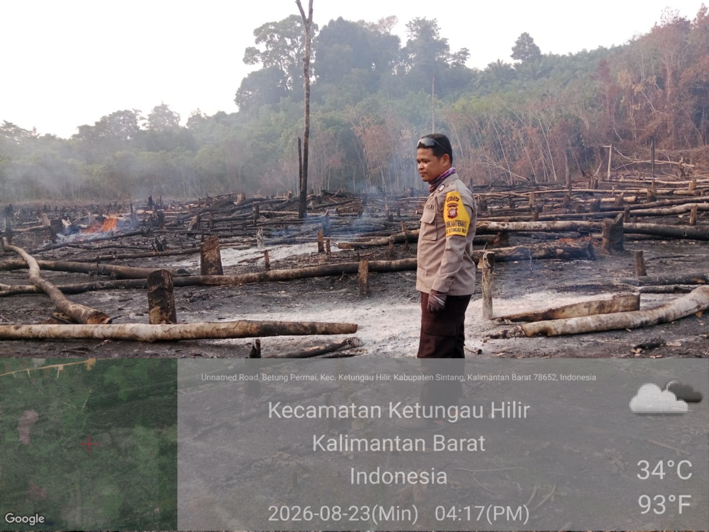 Polsek Ketungau Hilir Cek Titik Hotspot di Betung Permai