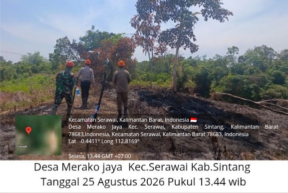 Polsek Serawai Cek 7 Titik Hotspot Karhutla, Seluruh Api Dipastikan Padam