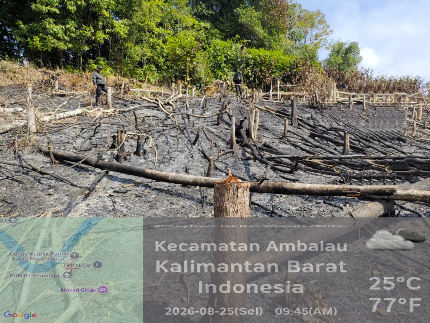 Polsek Ambalau Cek Lima Titik Hotspot, Pastikan Seluruh Api Telah Padam