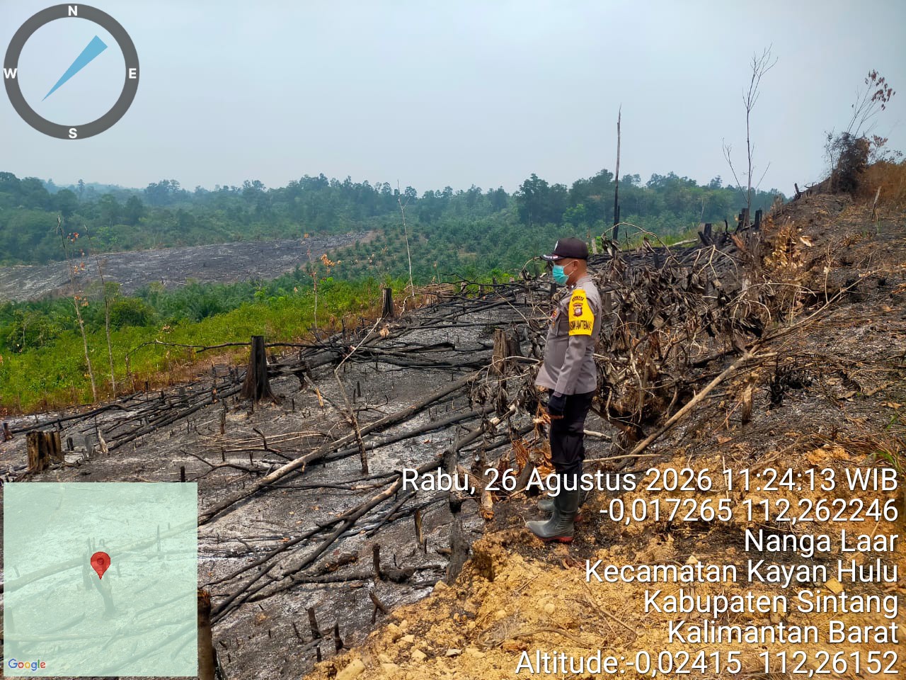 Polsek Kayan Hulu Ground Check 11 Titik Hotspot