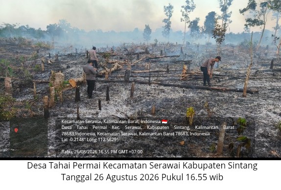 Polsek Serawai Cek 3 Titik Hotspot, Pastikan Api Sudah Padam