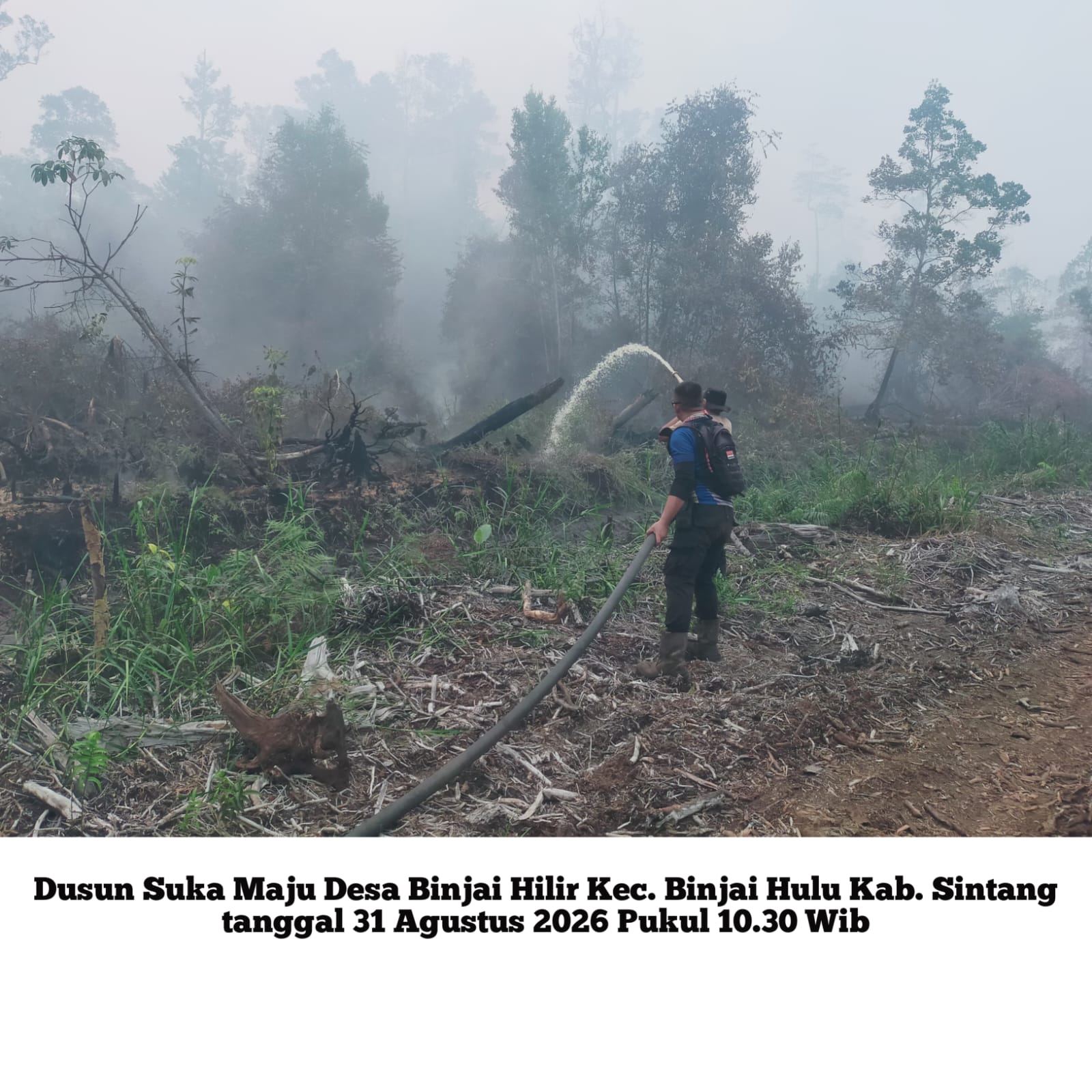 Polsek Binjai Hulu Tangani Tujuh Titik Hotspot Karhutla