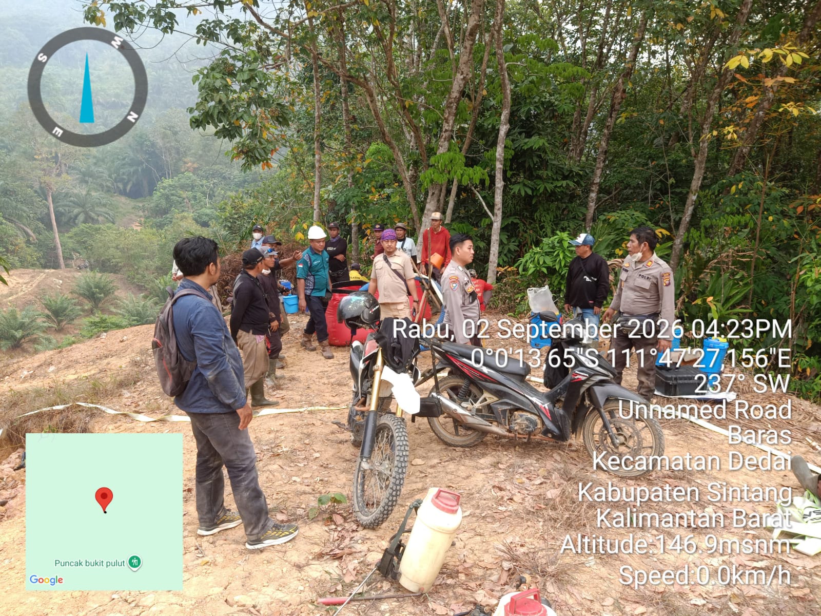 7 Hotspot Terdeteksi di Dedai, Polisi dan Warga Cegah Api Meluas