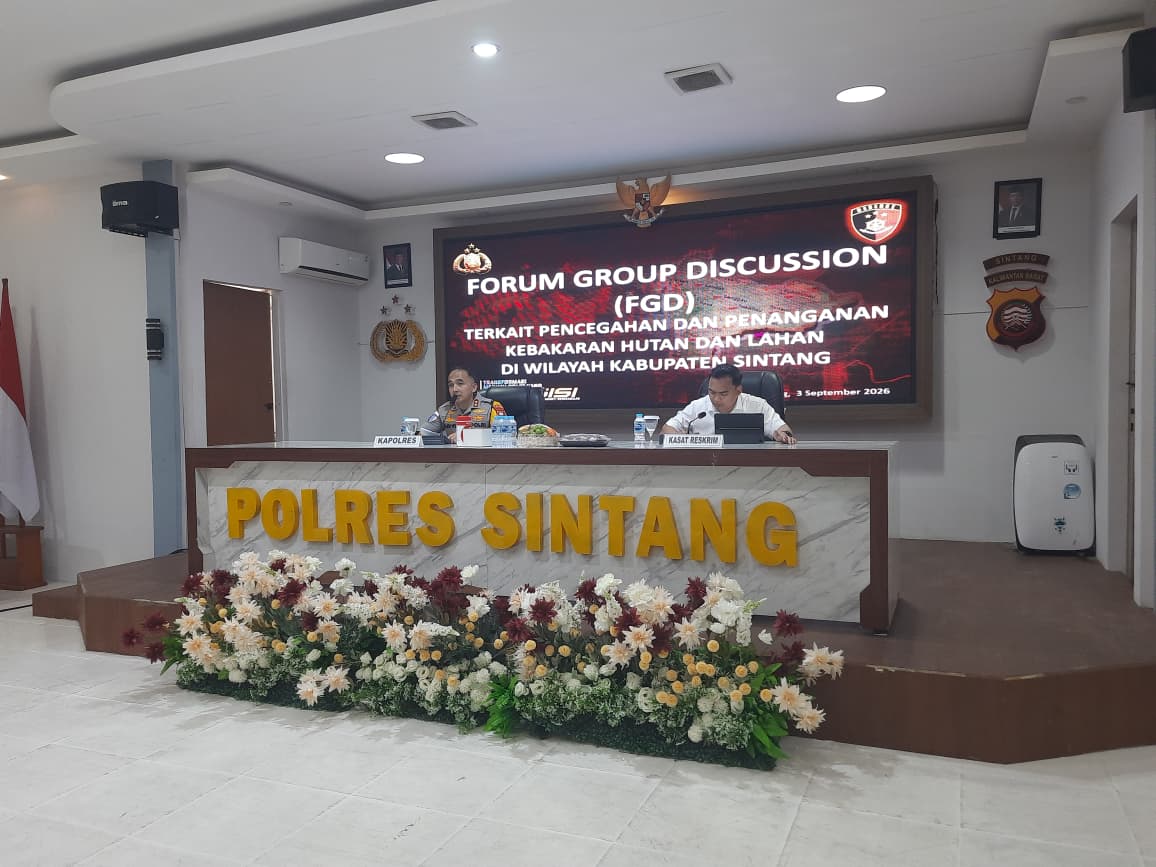 Cegah Karhutla, Kapolres Sintang Gelar FGD Bersama Perusahaan Sawit