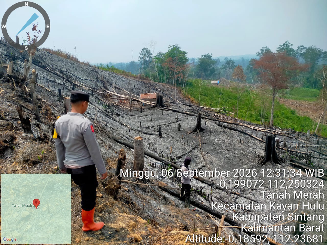 3 Hotspot Terdeteksi di Kayan Hulu, Polisi Lakukan Ground Check