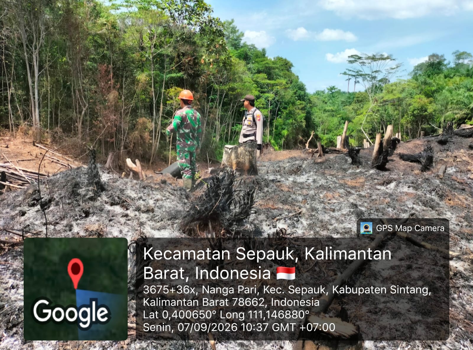 2 Hotspot Terdeteksi di Sepauk, Polisi Pastikan Api Padam