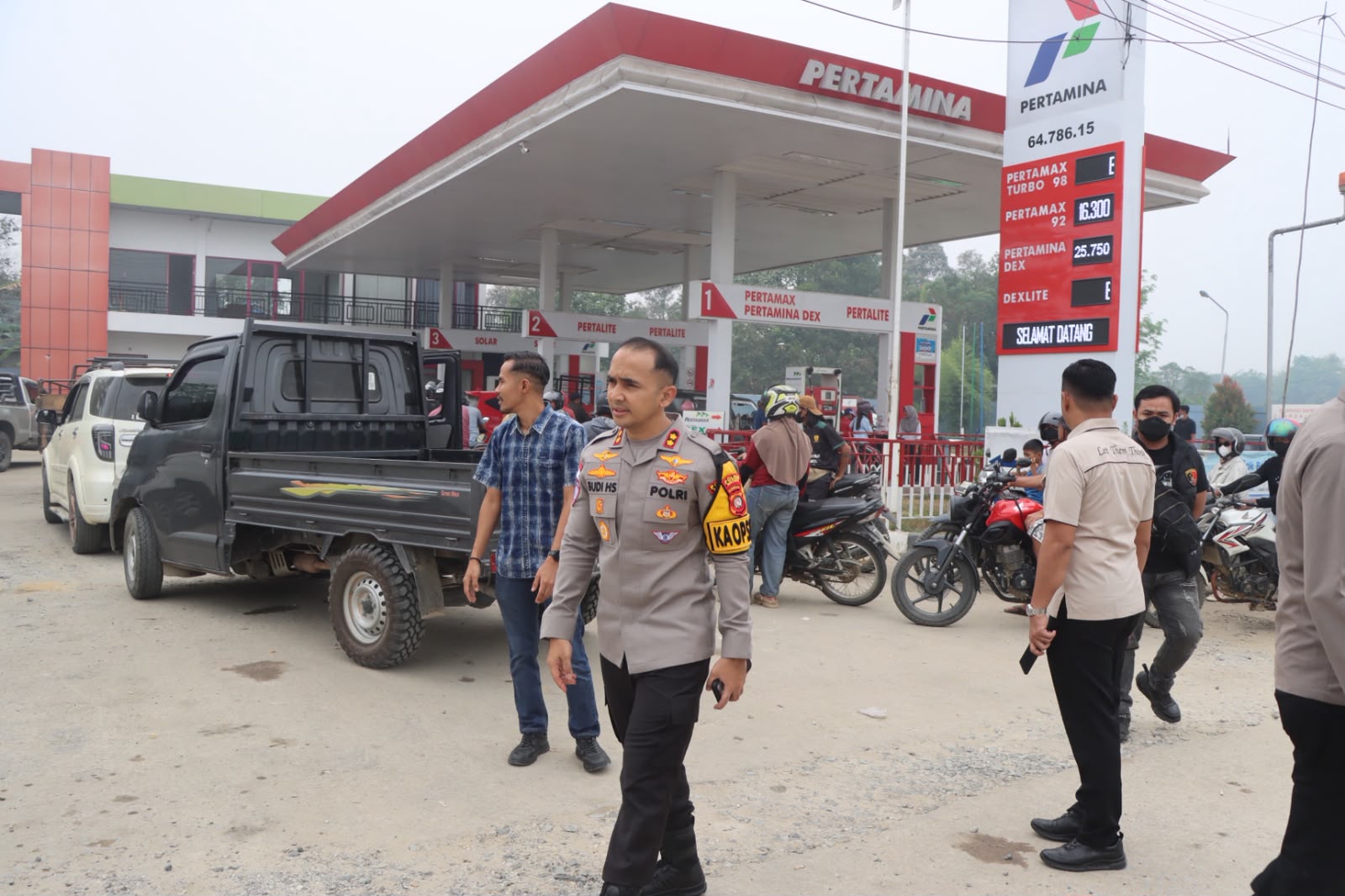 Kapolres Sintang Periksa SPBU, Awasi Penyaluran BBM Bersubsidi