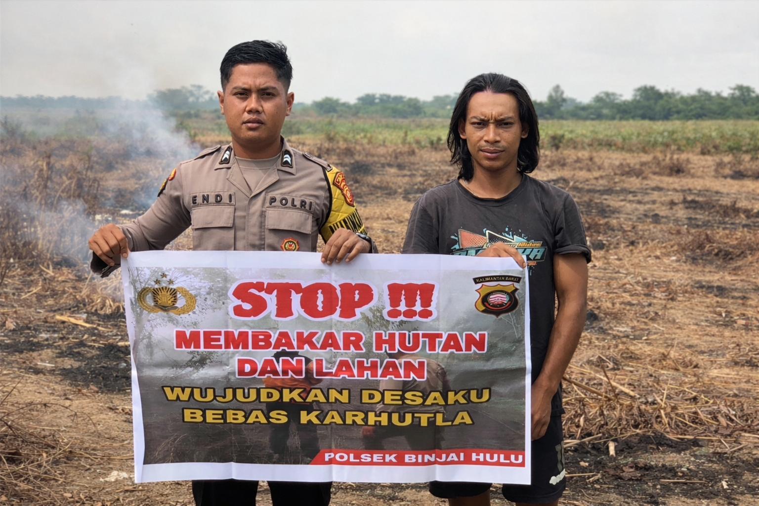 Bhabinkamtibmas Polres Sintang Edukasi Warga Cegah Karhutl