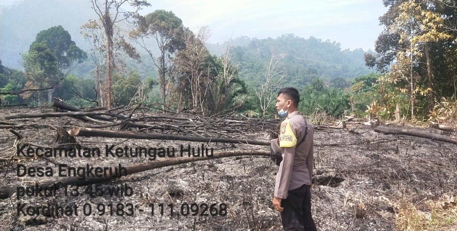Polsek Ketungau Hulu Pastikan Api Padam dan Tidak Menjalar