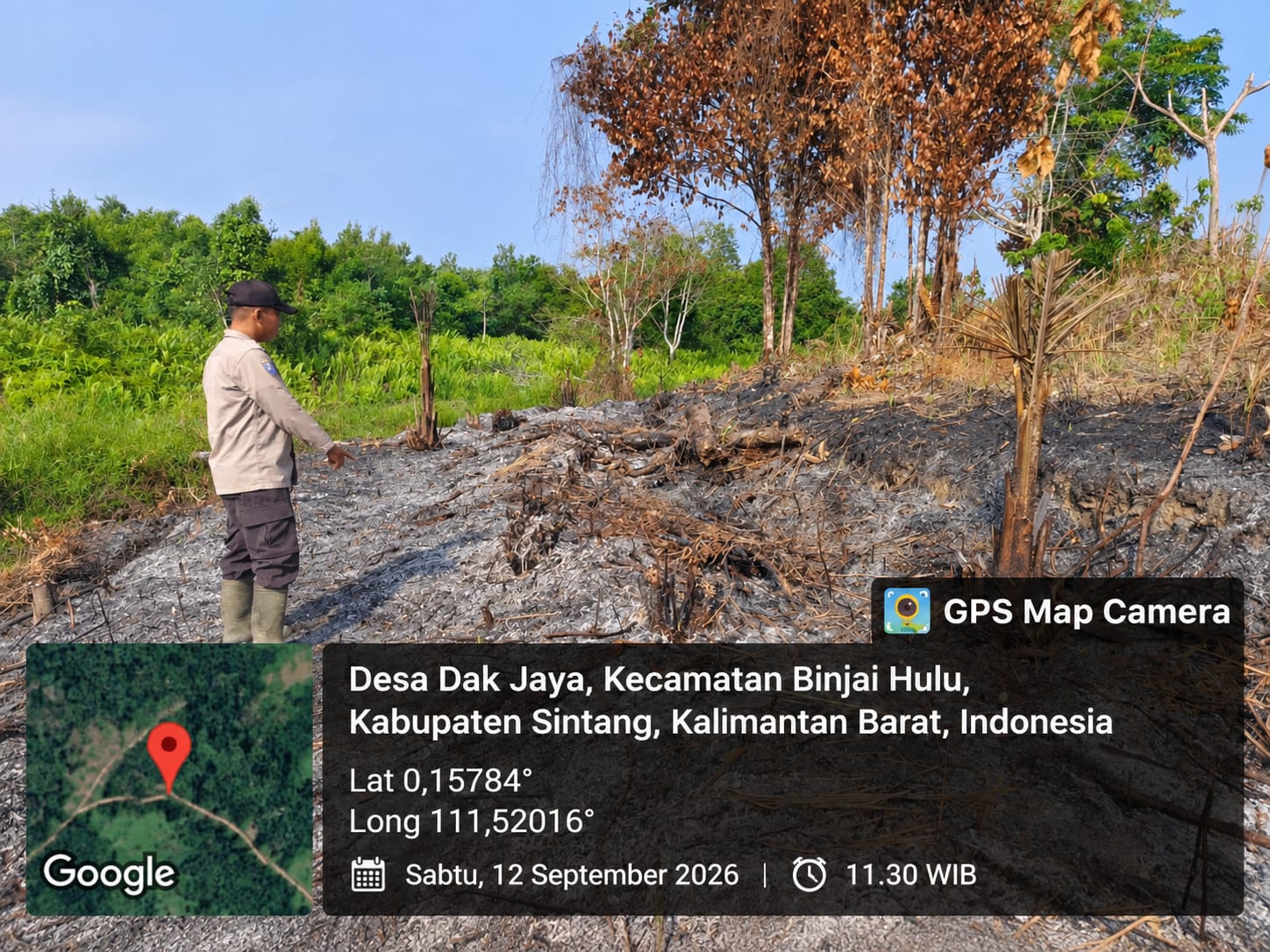 Polisi Binjai Hulu Verifikasi Hotspot Karhutla di Desa Dak Jaya