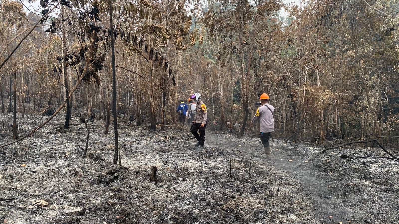 3 Karhutla Kembali Muncul di Ketungau Tengah, TNI-Polri Padamkan Api