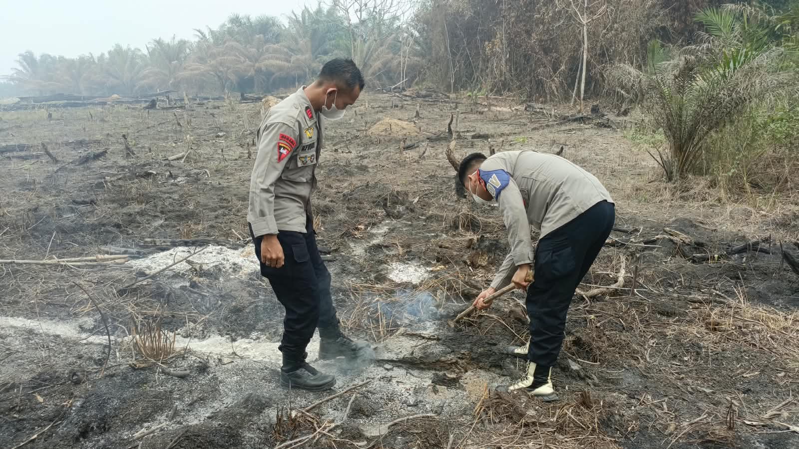 Polsek Ketungau Hilir Verifikasi 5 Titik Hotspot Karhutla
