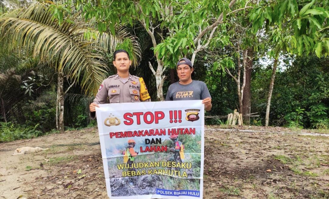 Polres Sintang Gencarkan Himbauan Larangan Pembukaan Lahan dengan Cara Membakar