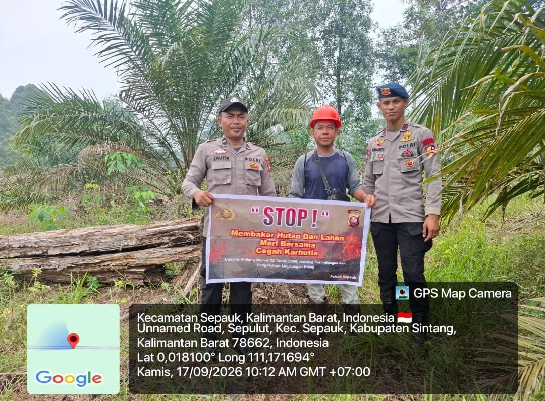 Polres Sintang Kembali Gencarkan Sosialisasi Pencegahan Karhutla di 14 Kecamatan