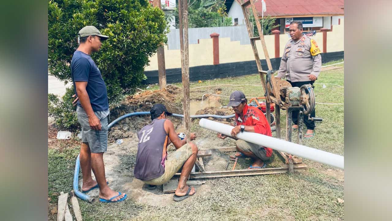 Polsek Serawai Salurkan Sumur Bor, 3 Titik di Serawai Telah Dibangun