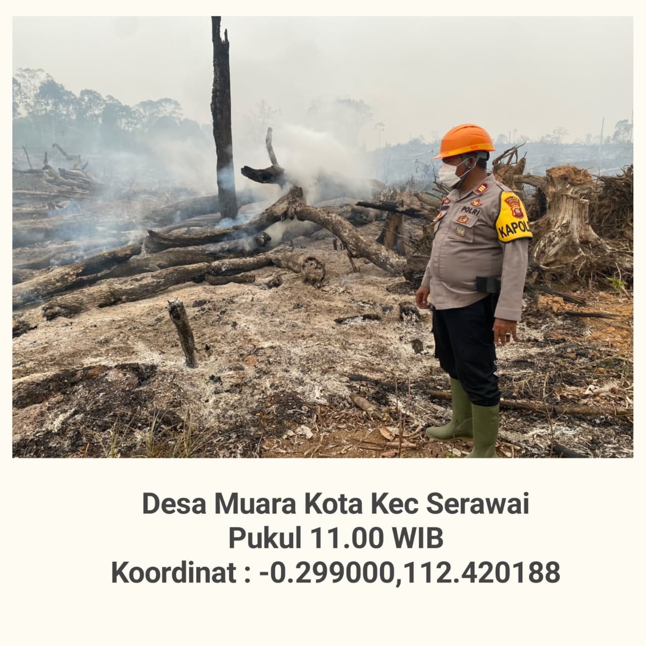 Polsek Serawai Verifikasi Satu Titik Hotspot di Desa Muara Kota