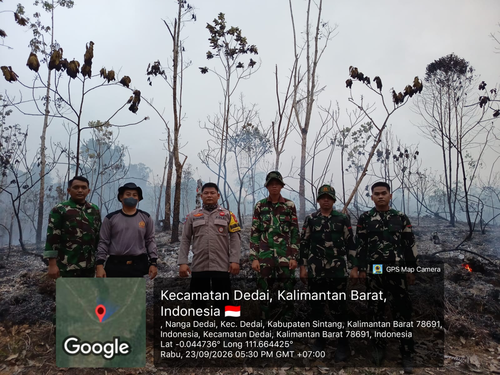 TNI-Polri dan PTPN IV Padamkan Karhutla Seluas 4 Hektare di Meloyang Sari
