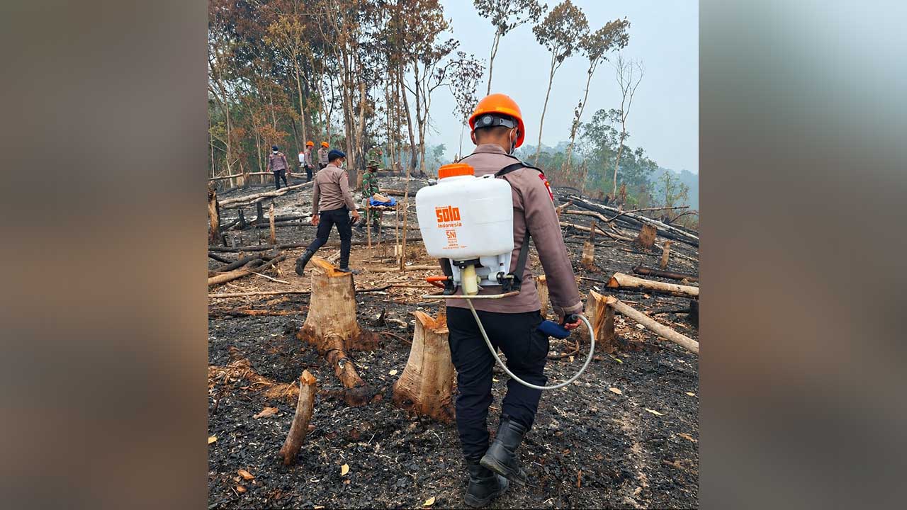 Polsek Ambalau Verifikasi 6 Titik Hotspot, Seluruhnya Ditemukan Sudah Padam