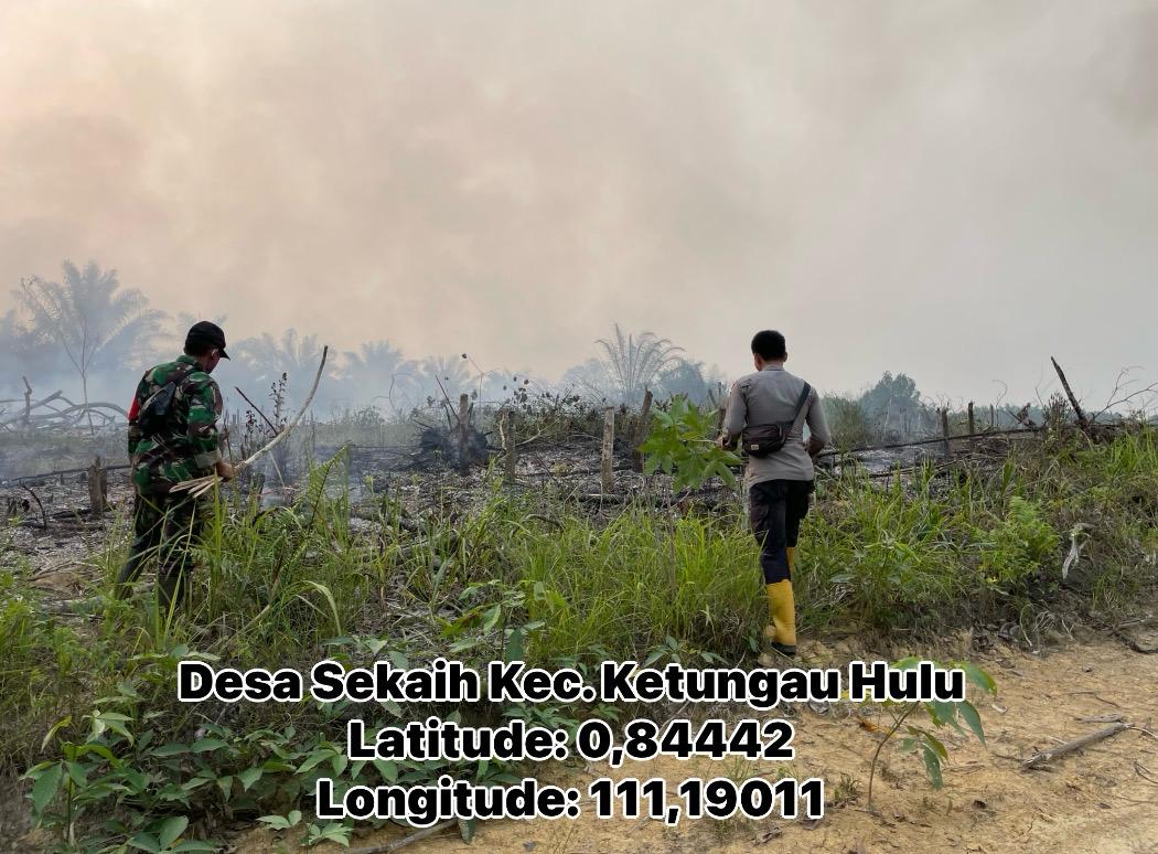 Polsek Ketungau Hulu Verifikasi Dua Hotspot, Api di Lokasi Sudah Padam