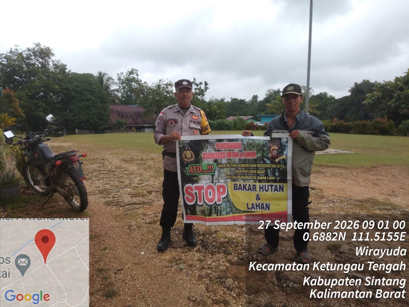 Polsek Ketungau Tengah Gencarkan Sosialisasi Larangan Pembakaran Lahan