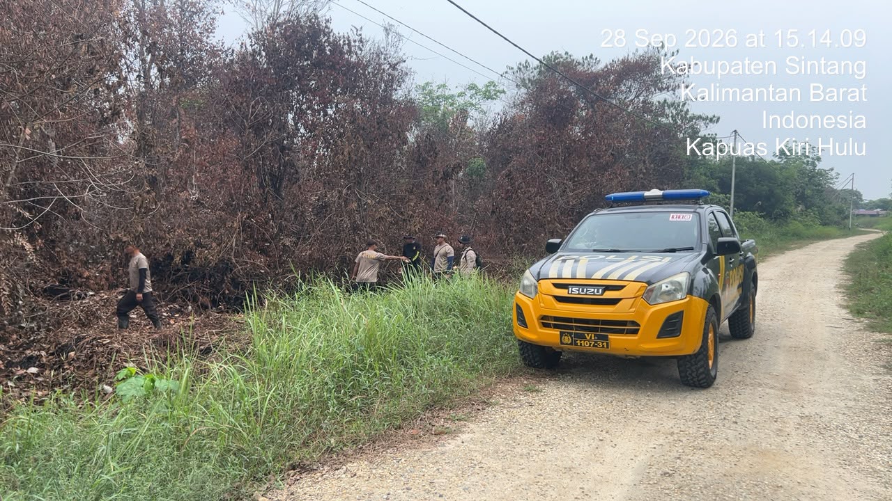 Polsek Sintang Kota Patroli dan Cek Titik Rawan Kebakaran