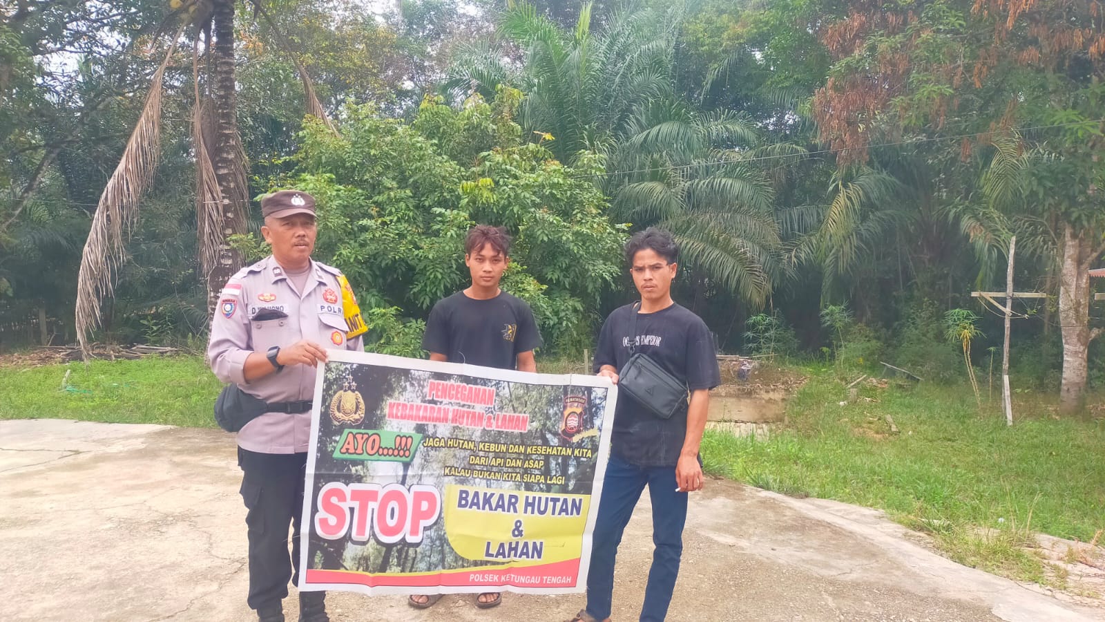 Bhabinkamtibmas Sosialisasikan Larangan Buka Lahan dengan Membakar