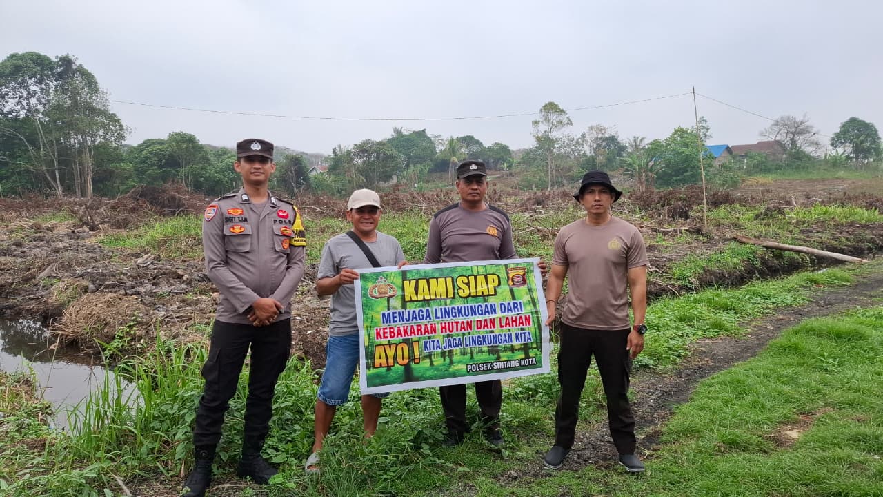 Polres Sintang Gencarkan Imbauan Larangan Membakar Lahan di 14 Kecamatan