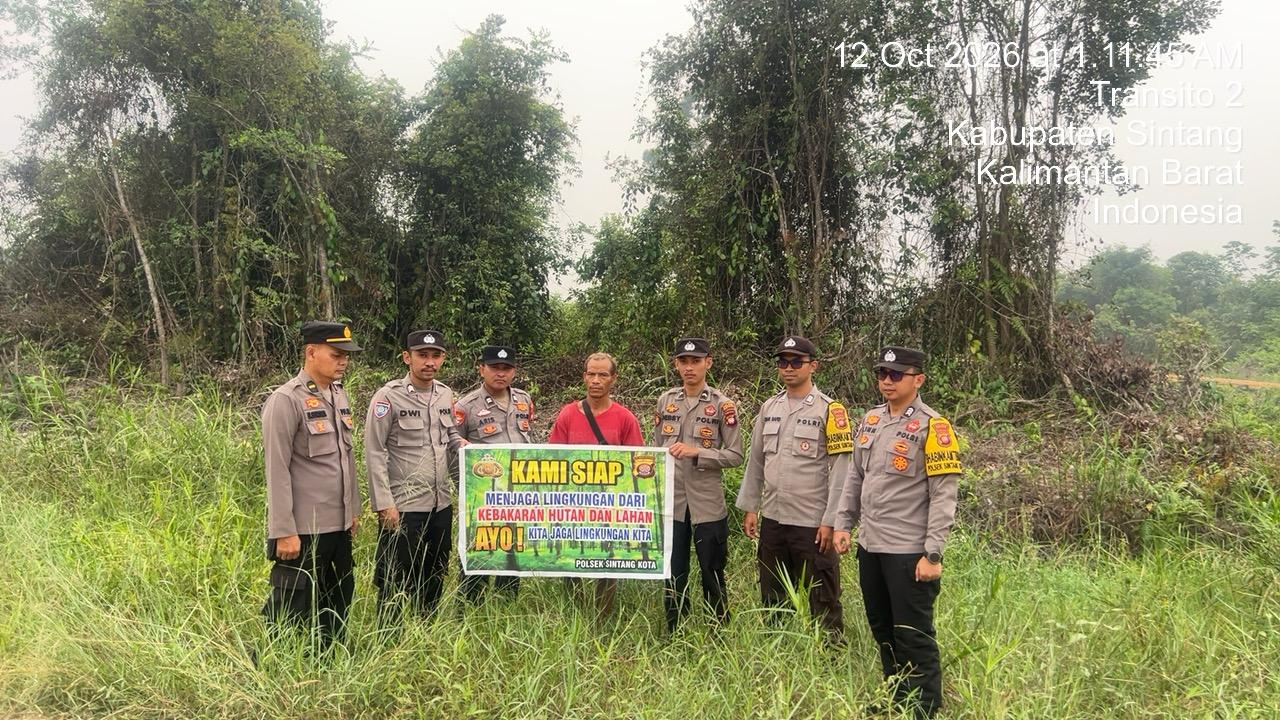 Polsek Sintang Kota Patroli dan Imbauan Larangan Membakar Lahan