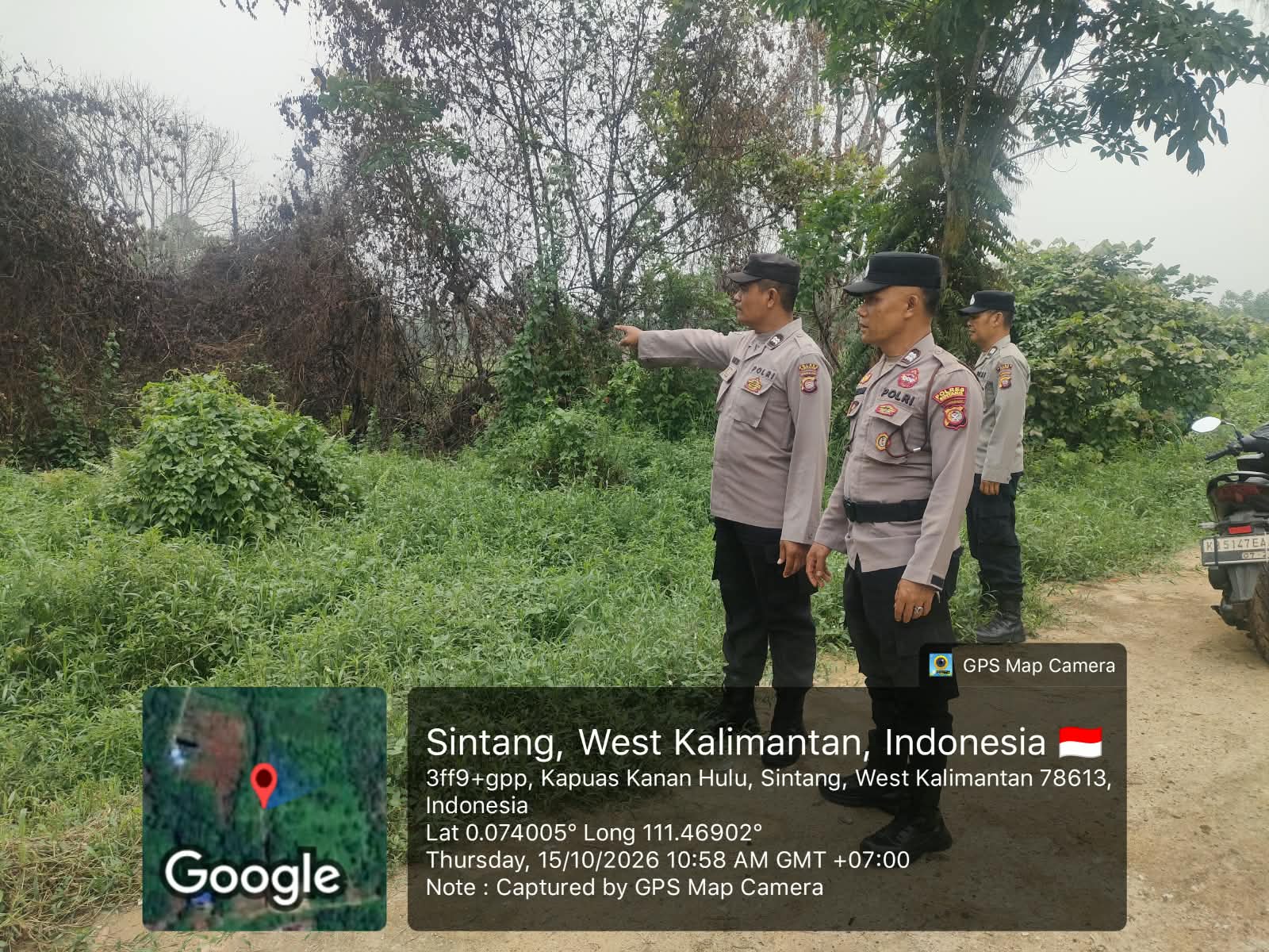 Polsek Sintang Kota Patroli di Sejumlah Titik Rawan dan Imbau Warga