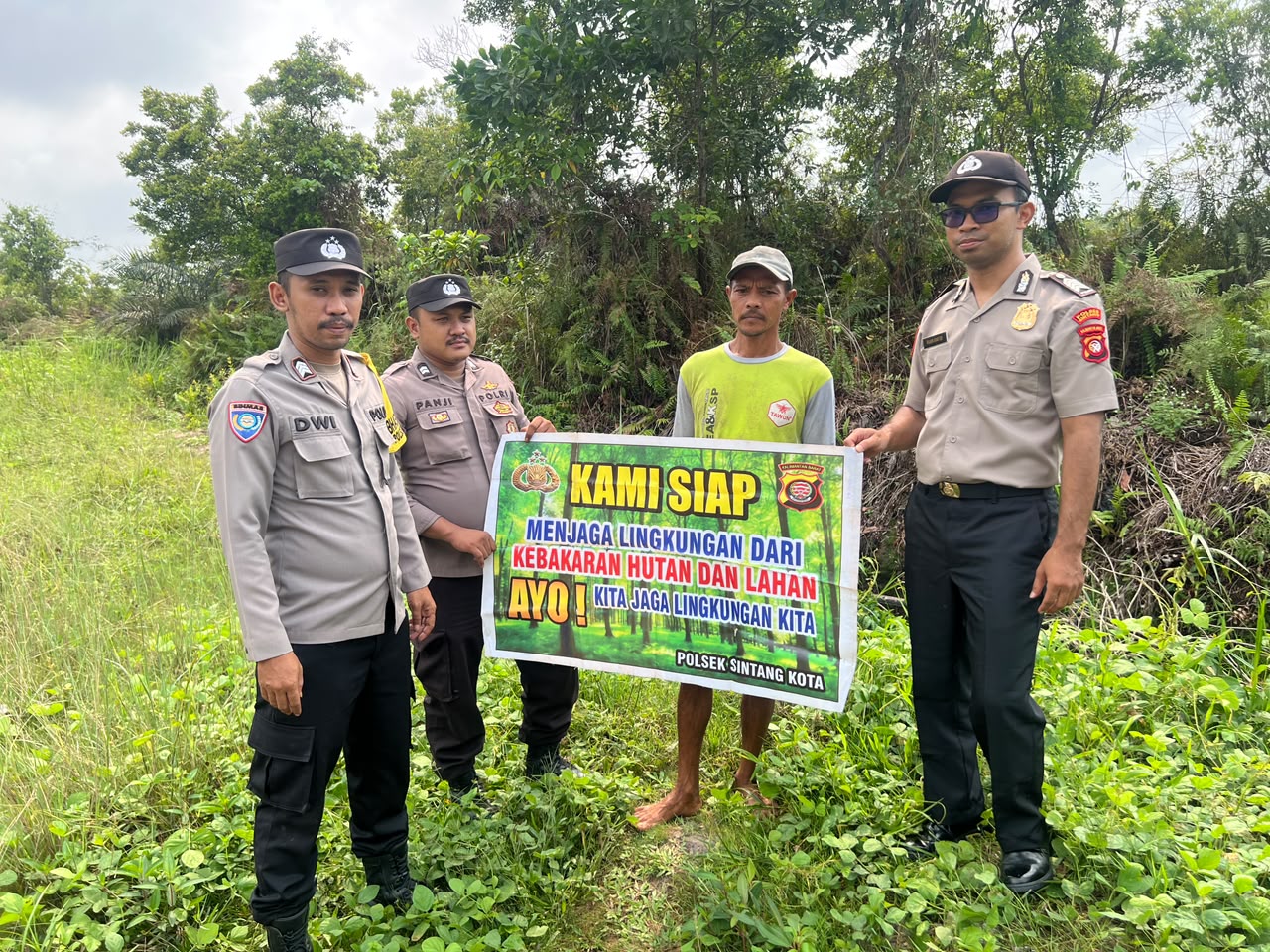 Polres Sintang Gencarkan Imbauan Cegah Karhutla di Sejumlah Kecamatan