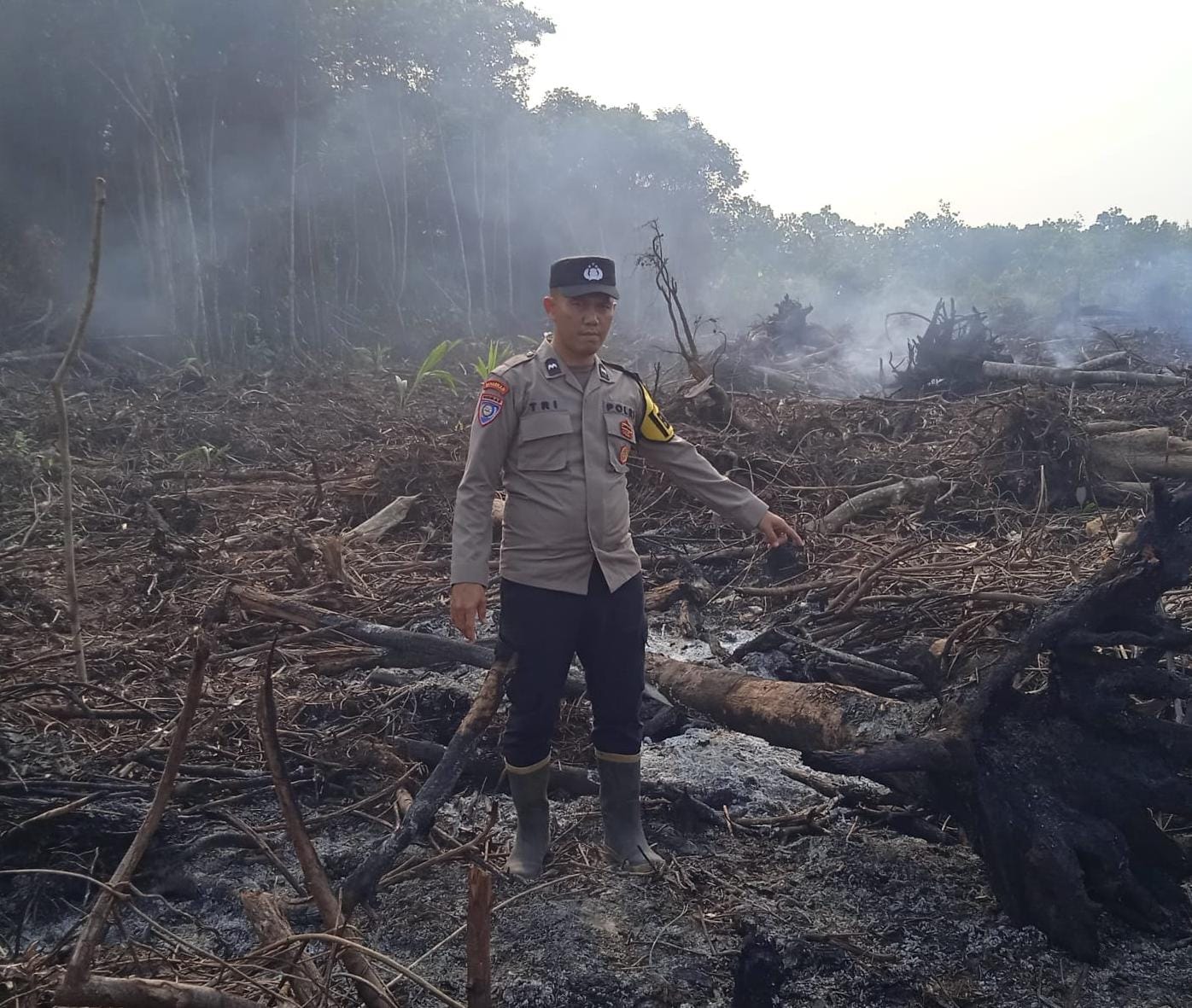 Kebakaran di Desa Sarai Sungai Tebelian, Api Berhasil Dipadamkan